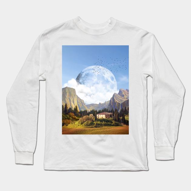 How Is It All Possible? - Surreal/Collage Art Long Sleeve T-Shirt by DIGOUTTHESKY